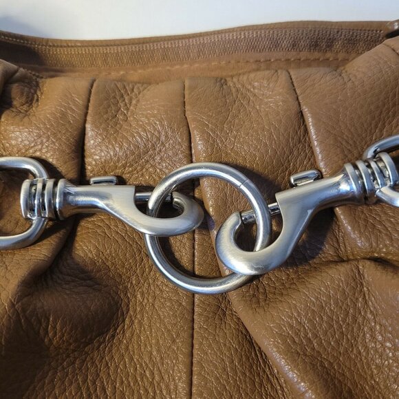 St. John's Bay Brown Genuine Leather Shoulder Bag Hobo Tote - Picture 9 of 10